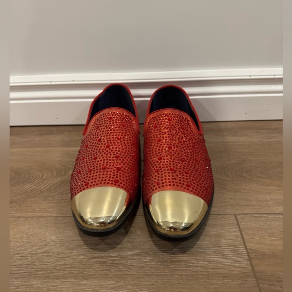 Unique Red Alberto Fellini Men’s Shoes - Size 12 - Picture 4 of 4